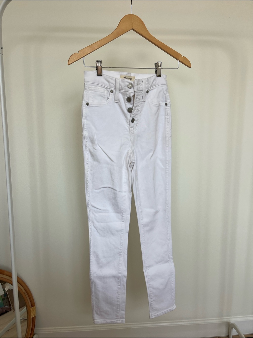 Madewell White 10” High-Rise Skinny Crop Jeans Size 23